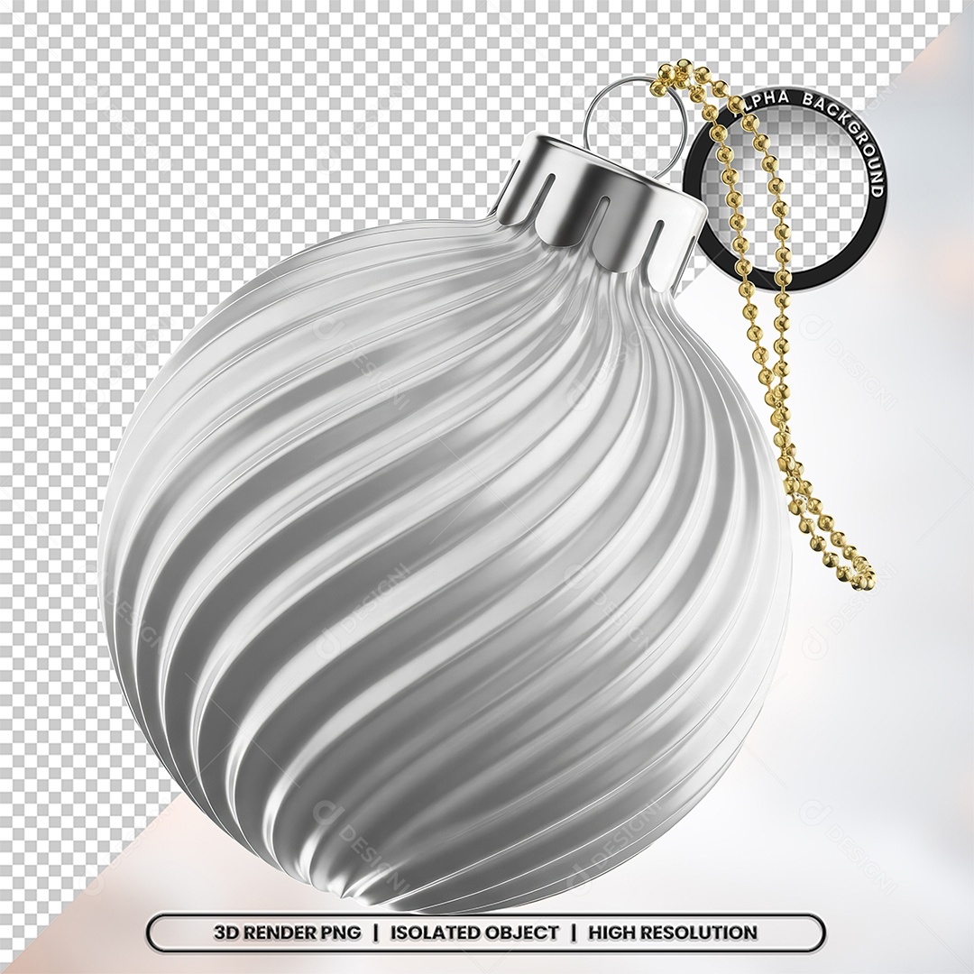 Elemento 3D Bola De Natal Para Composição PSD