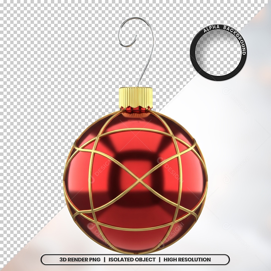 Elemento 3D Bola De Natal Para Composição PSD
