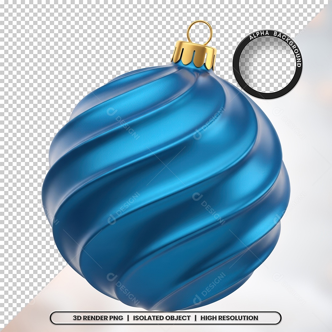 Elemento 3D Bola De Natal Para Composição PSD
