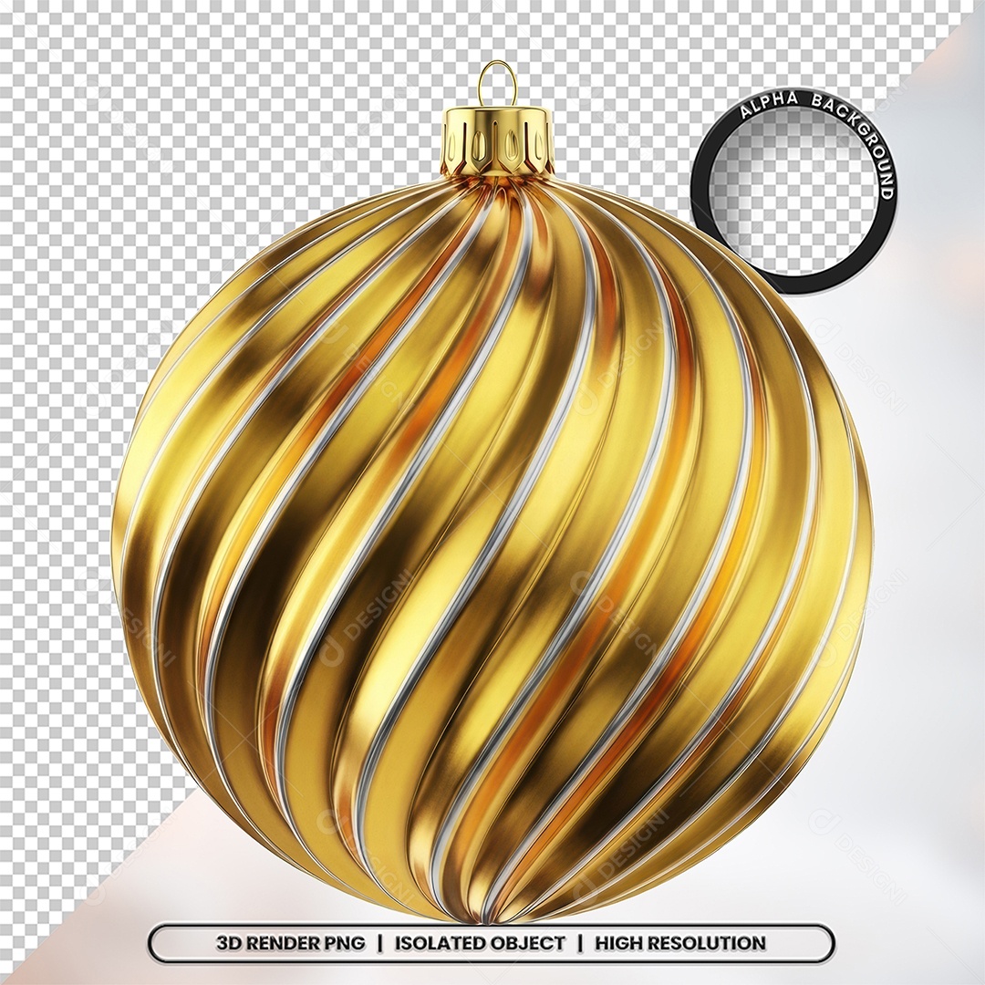 Elemento 3D Bola De Natal Para Composição PSD