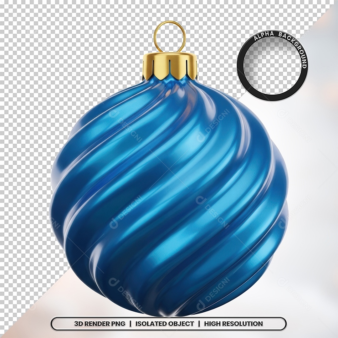 Elemento 3D Bola De Natal Para Composição PSD