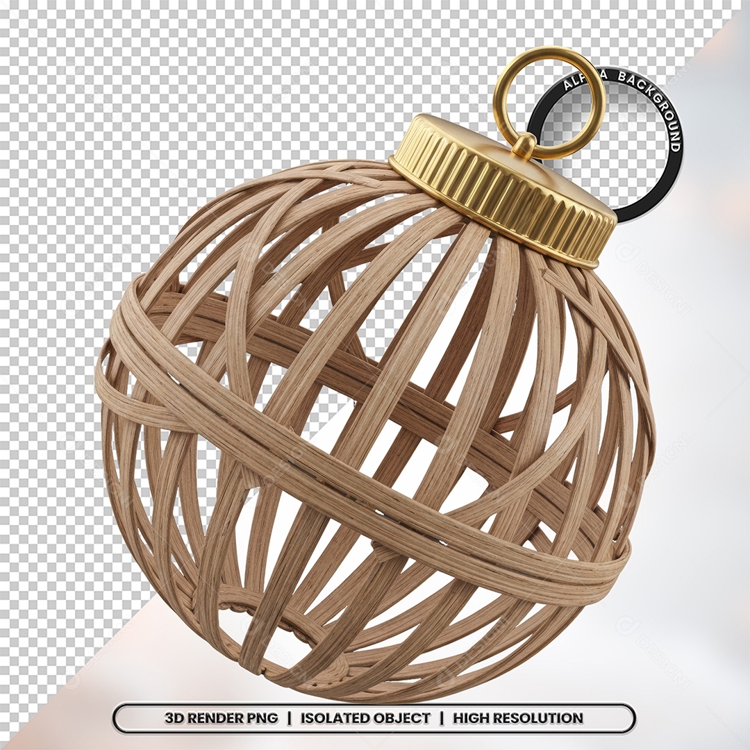 Elemento 3D Bola De Natal Para Composição PSD