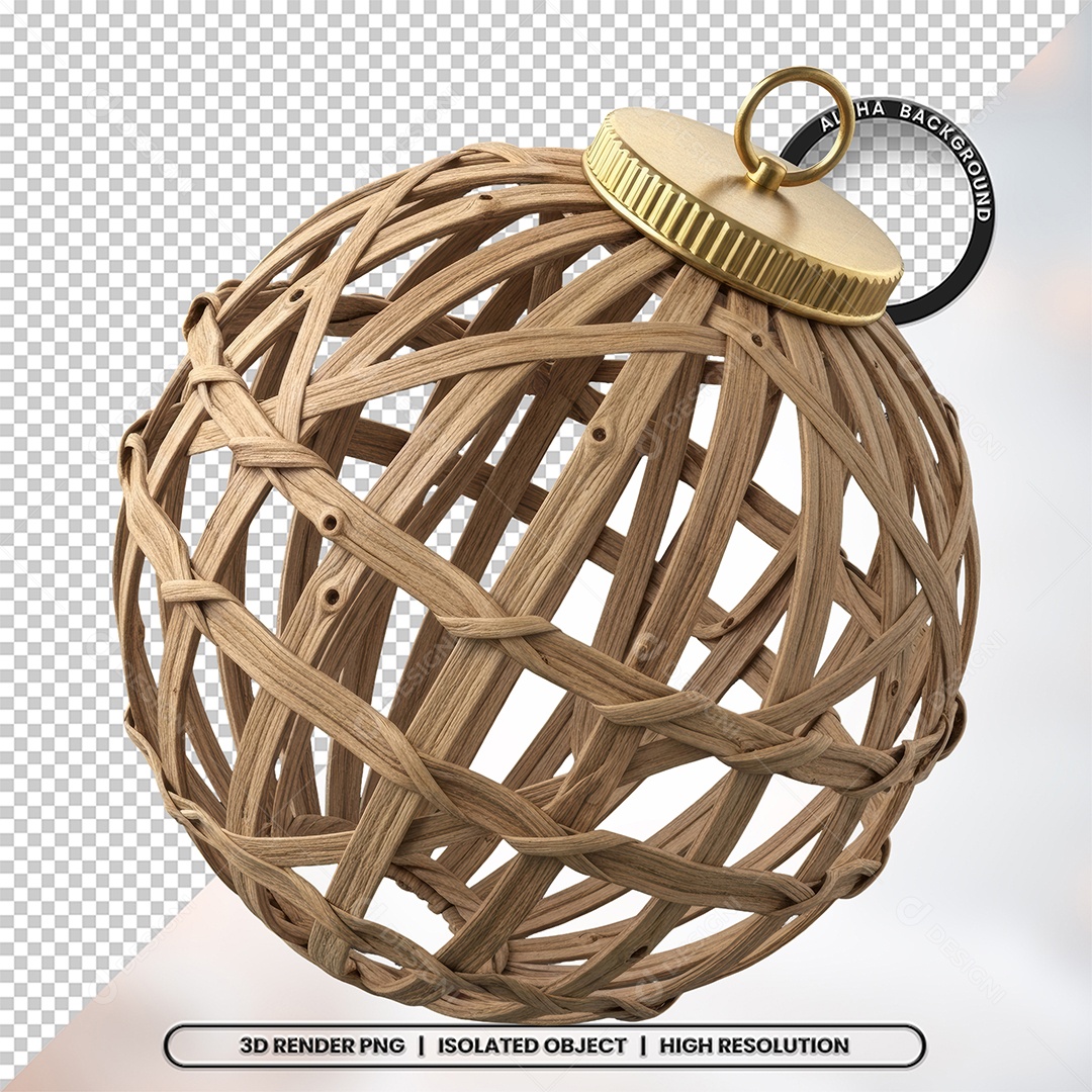 Elemento 3D Bola De Natal Para Composição PSD