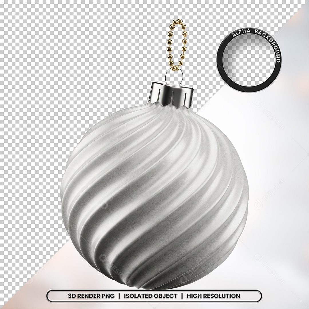 Elemento 3D Bola De Natal Para Composição PSD