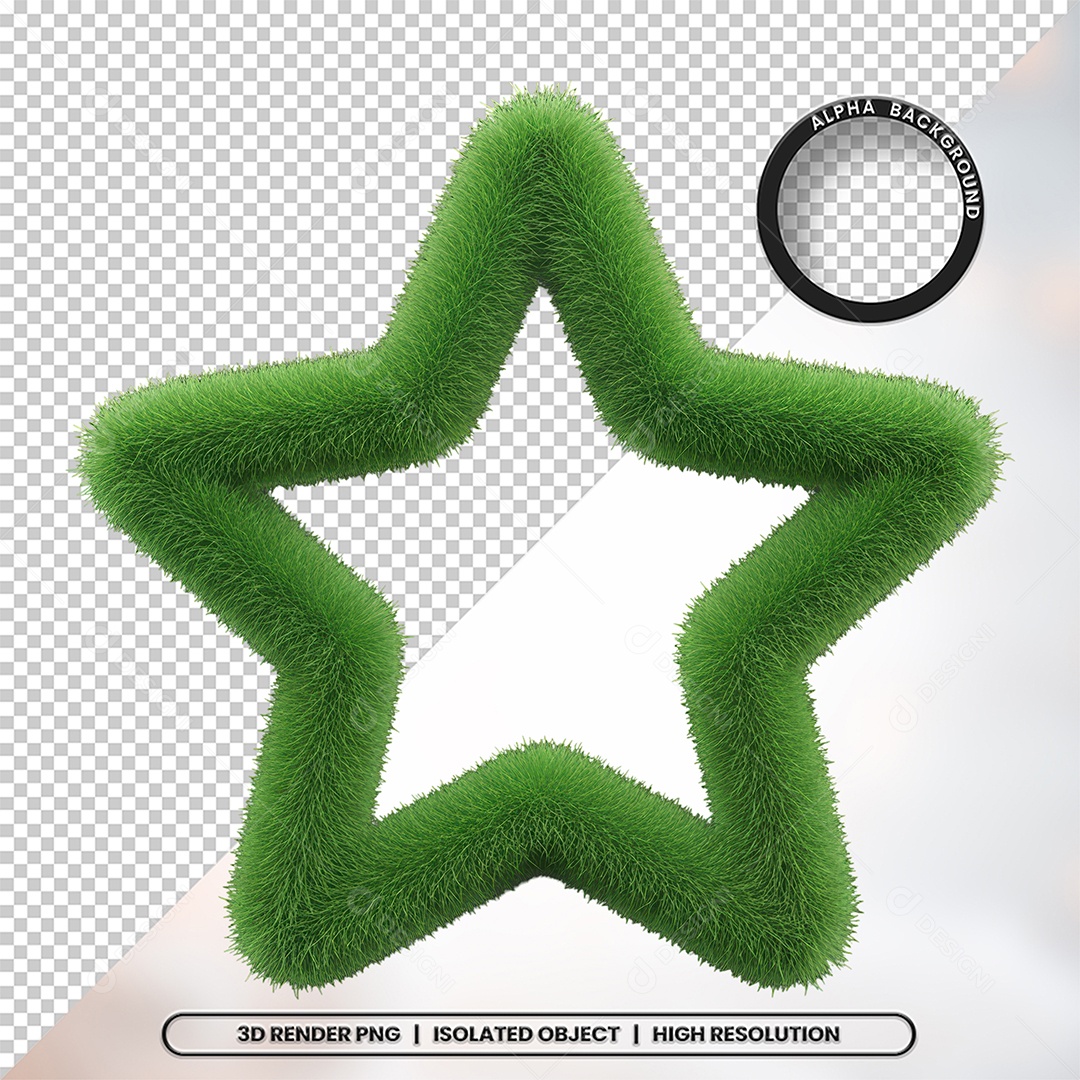 Elemento 3D Estrela De Natal Para Composição PSD