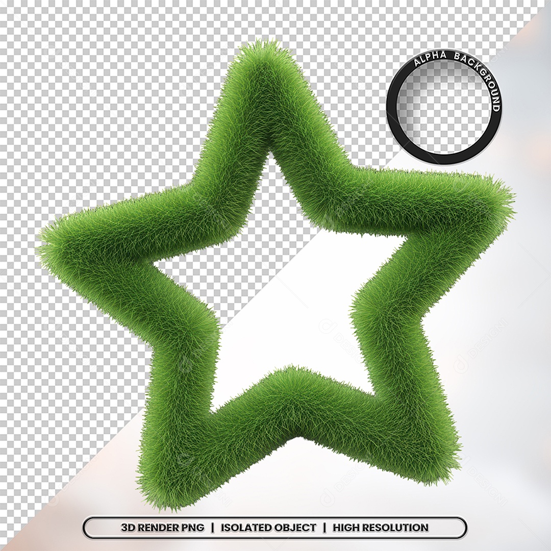 Elemento 3D Estrela De Natal Para Composição PSD