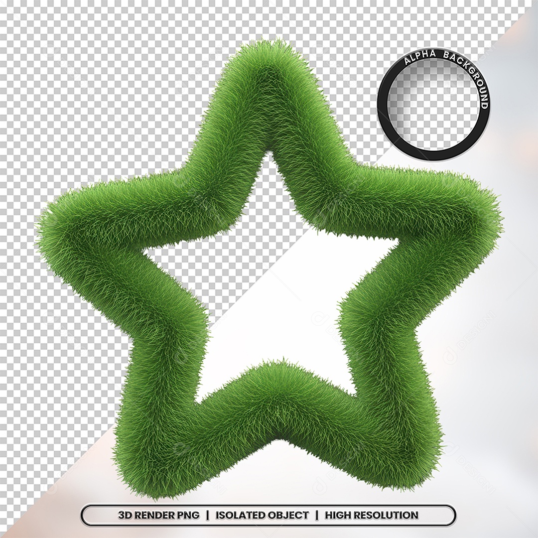 Elemento 3D Estrela De Natal Para Composição PSD