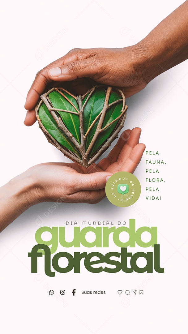 Story Dia Mundial do Guarda Florestal 31 de Julho Pela Fauna Social Media PSD Editável