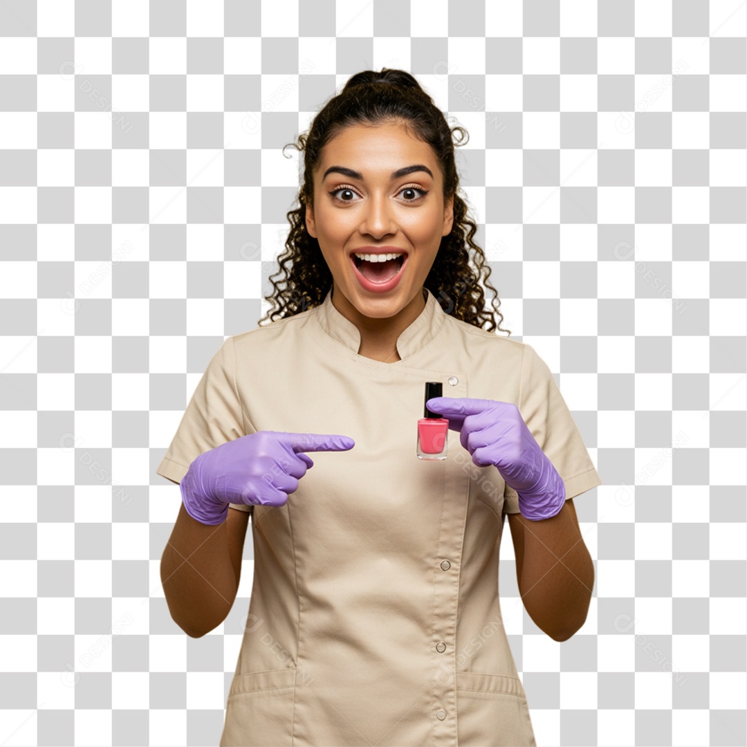 Mulher Manicure PNG Transparente