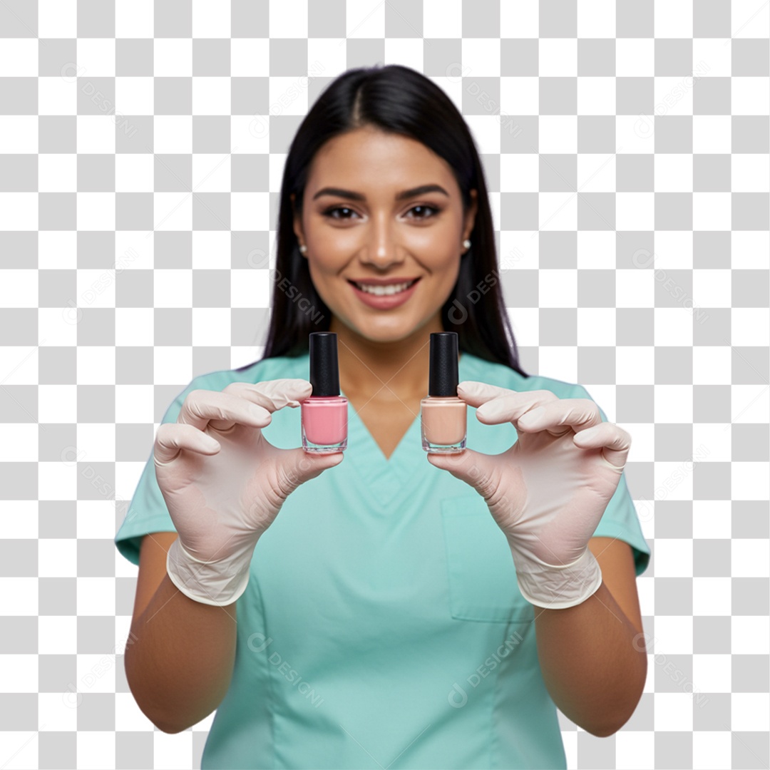 Mulher Manicure PNG Transparente