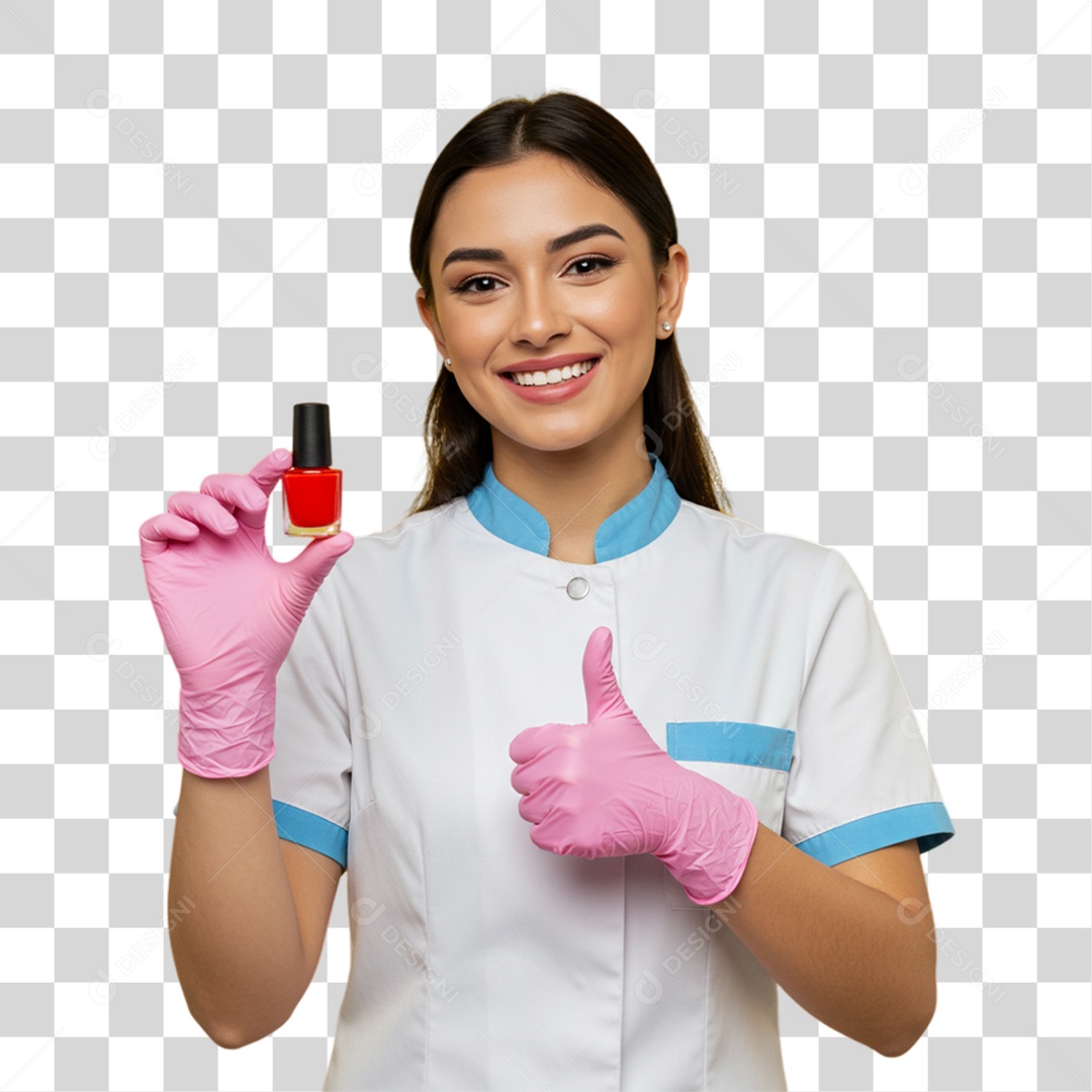 Mulher Manicure PNG Transparente