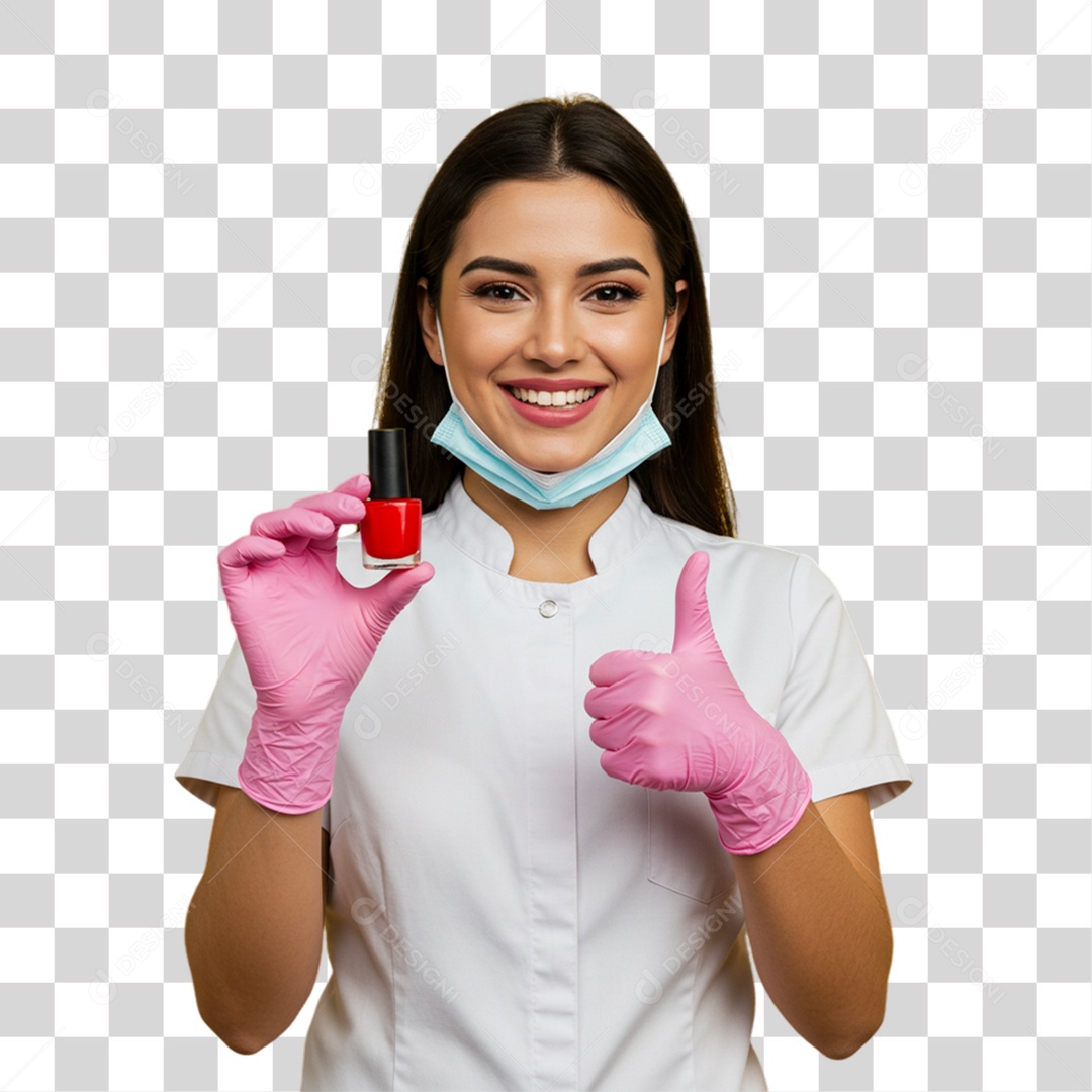 Mulher Manicure PNG Transparente