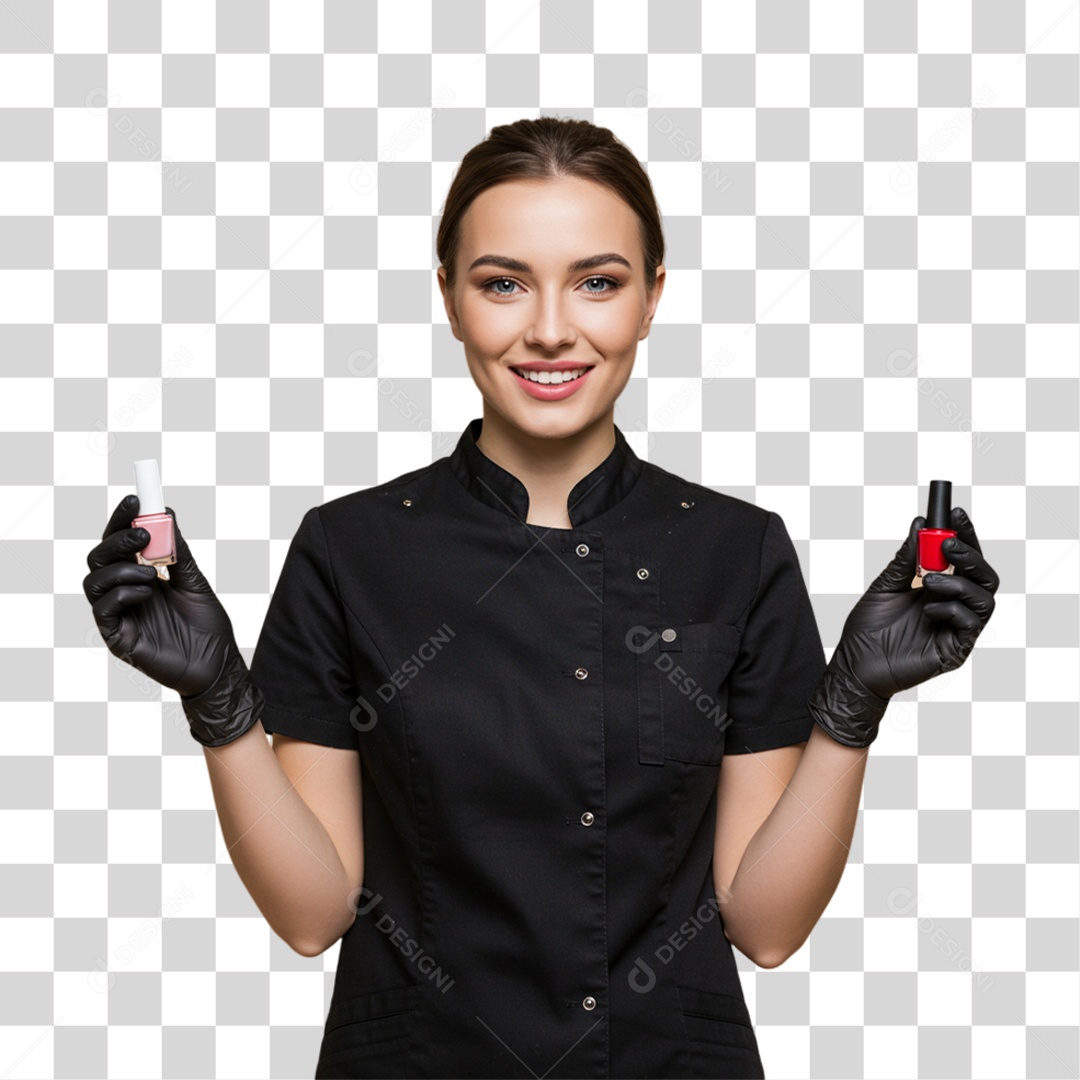 Mulher Manicure PNG Transparente