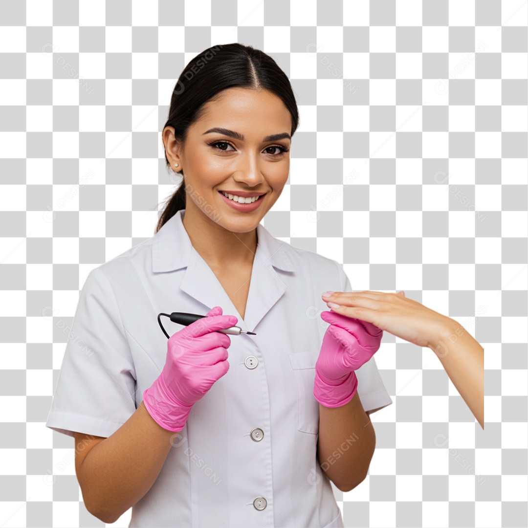 Mulher Manicure PNG Transparente
