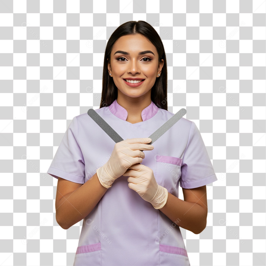 Mulher Manicure PNG Transparente