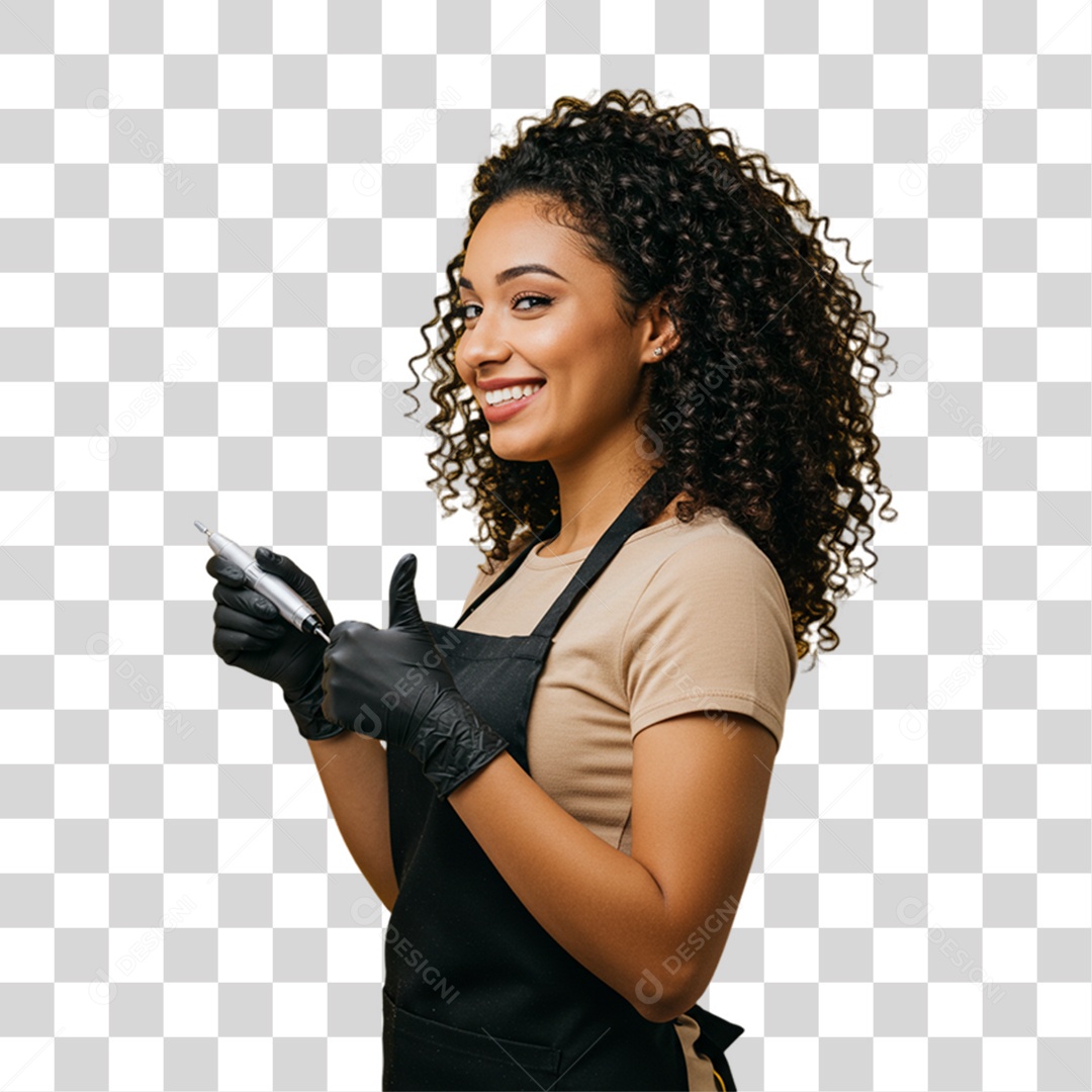 Mulher Manicure PNG Transparente