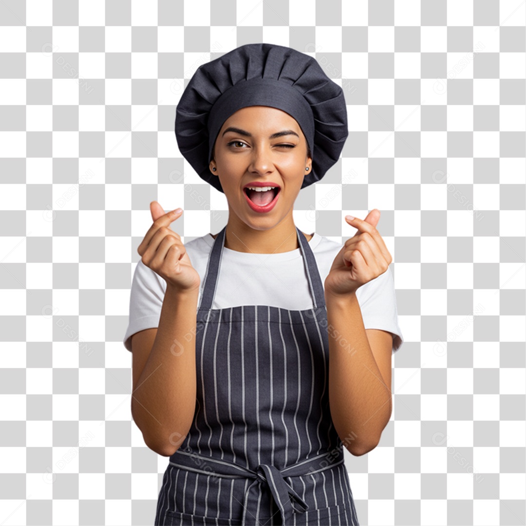 Cozinheira de Uniforme PNG Transparente