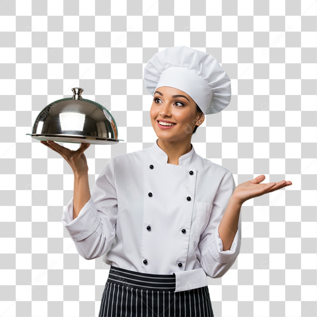 Cozinheira de Uniforme PNG Transparente