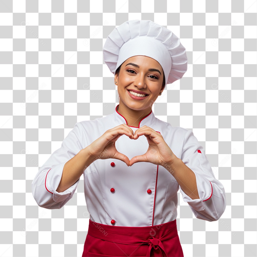 Cozinheira de Uniforme PNG Transparente