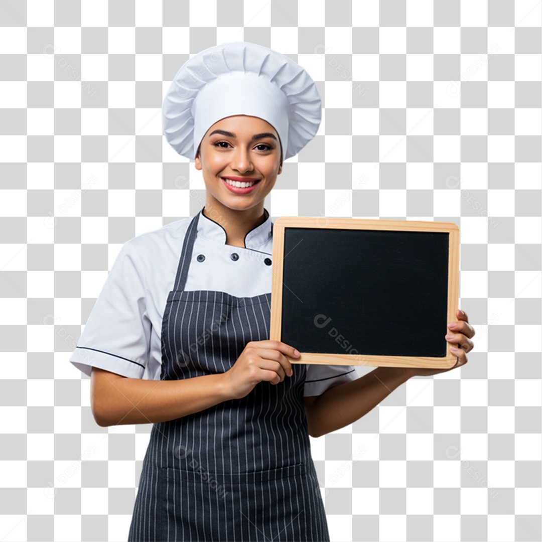 Cozinheira de Uniforme PNG Transparente