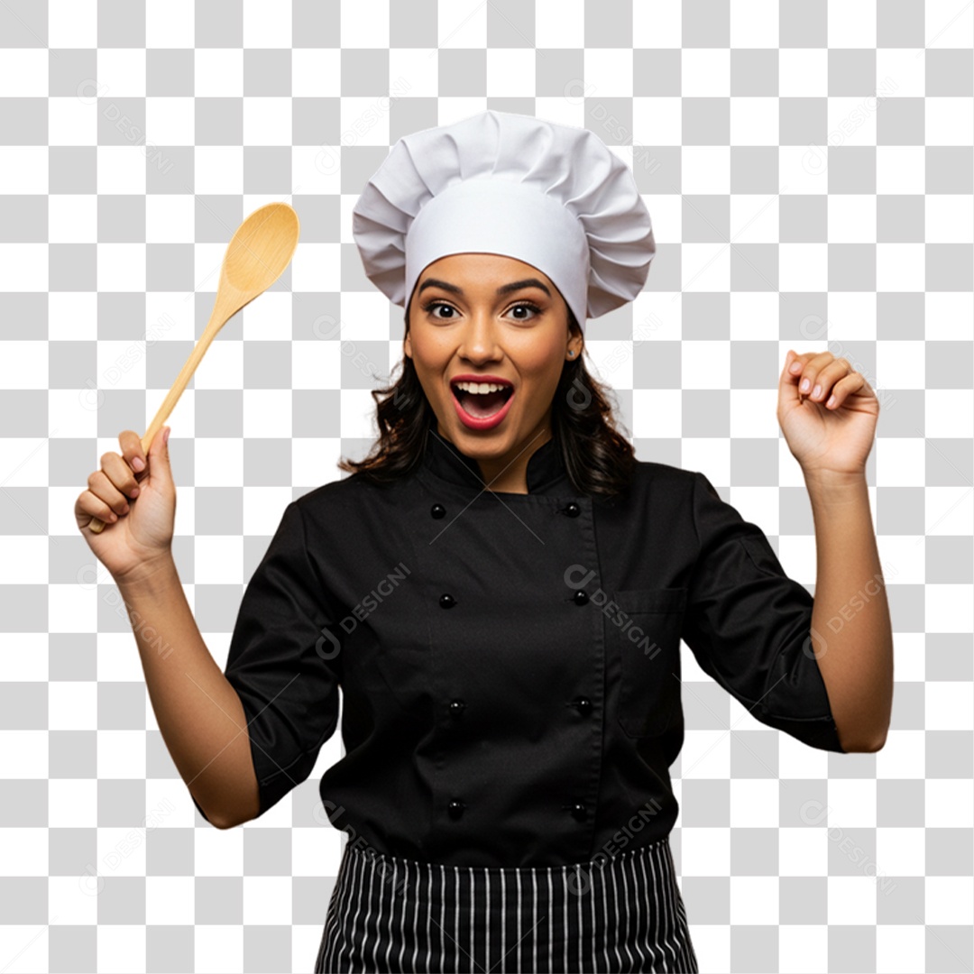 Cozinheira de Uniforme PNG Transparente