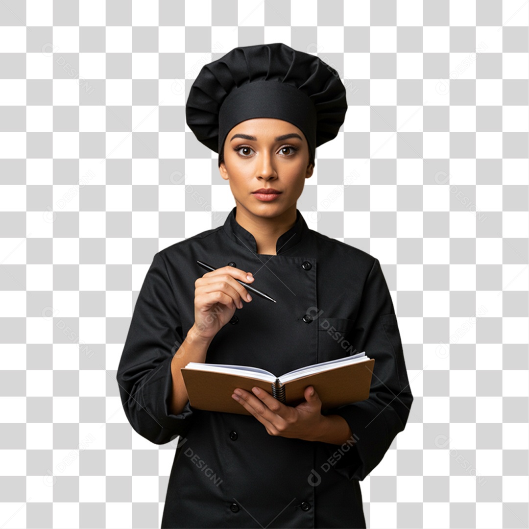 Cozinheira de Uniforme PNG Transparente