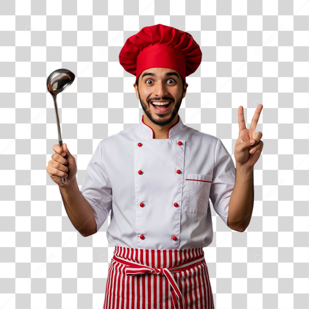 Cozinheiro de Uniforme PNG Transparente