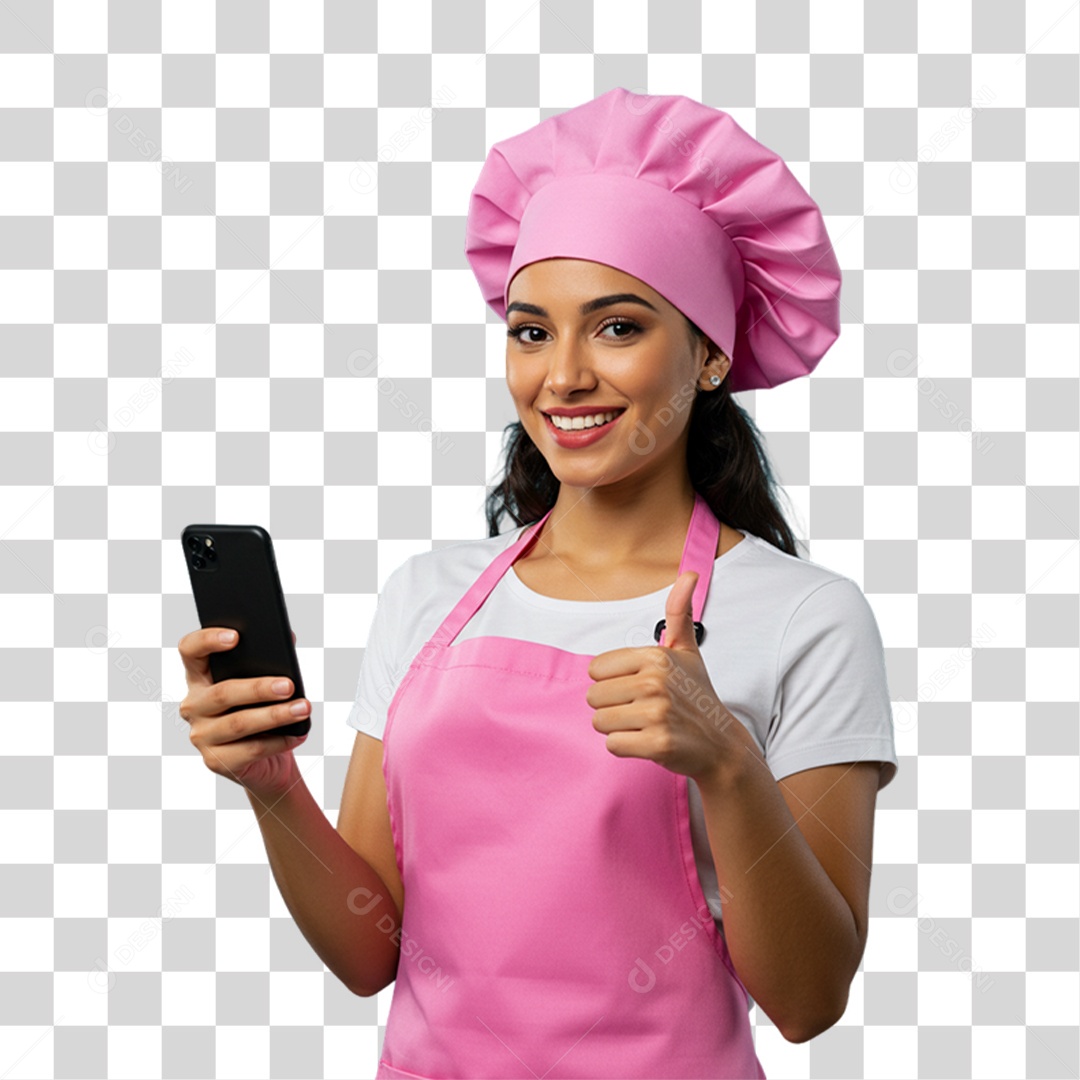 Cozinheira de Uniforme PNG Transparente