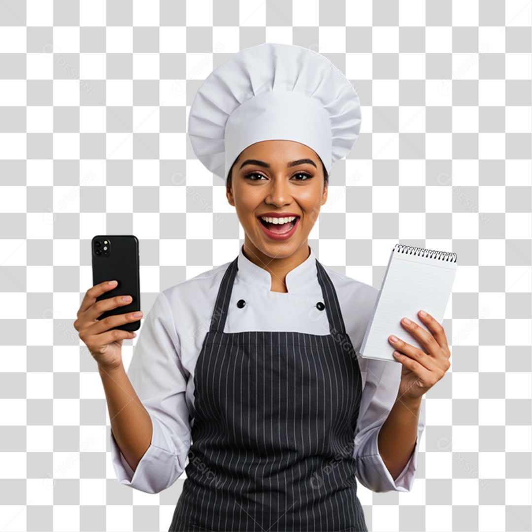 Cozinheira de Uniforme PNG Transparente