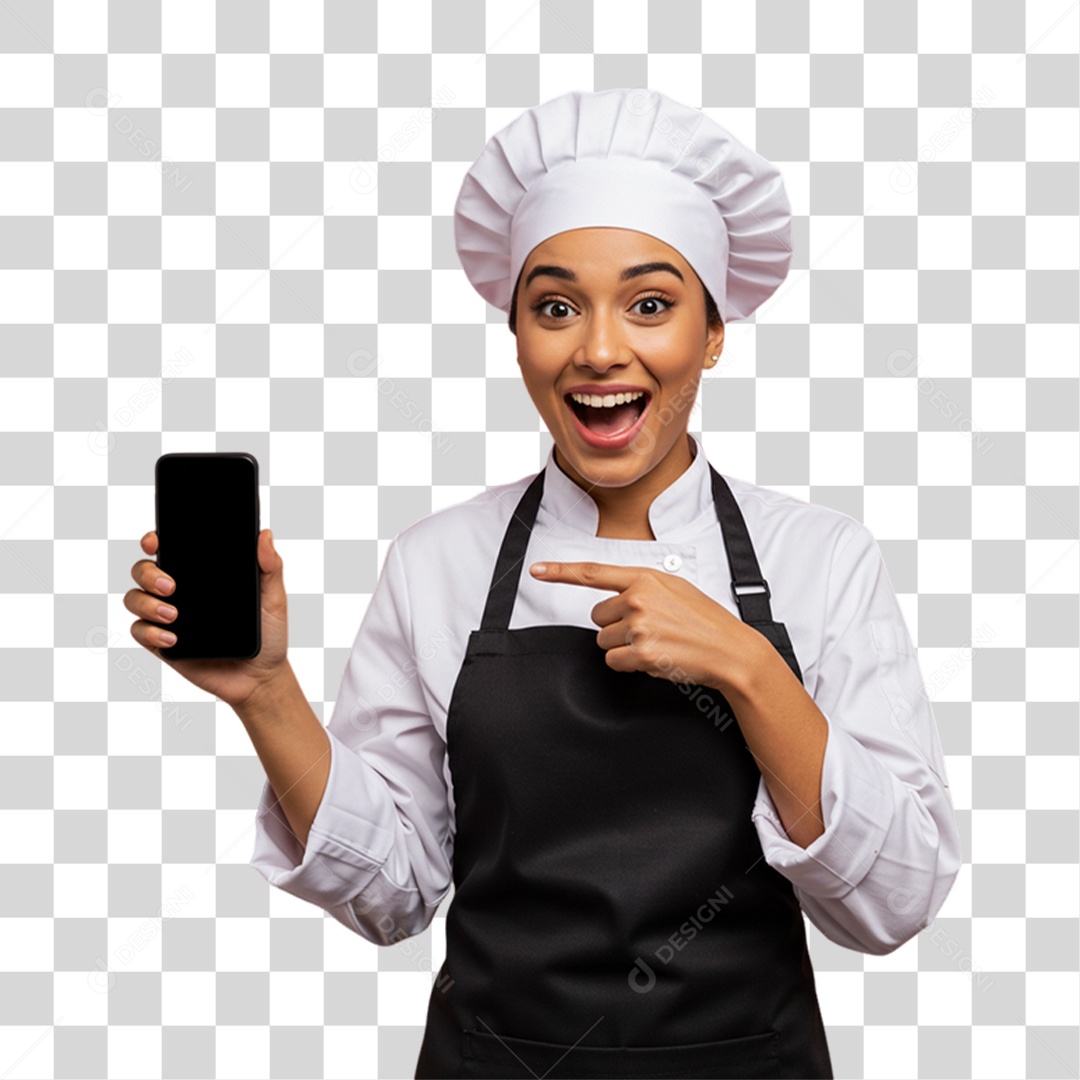 Cozinheira de Uniforme PNG Transparente