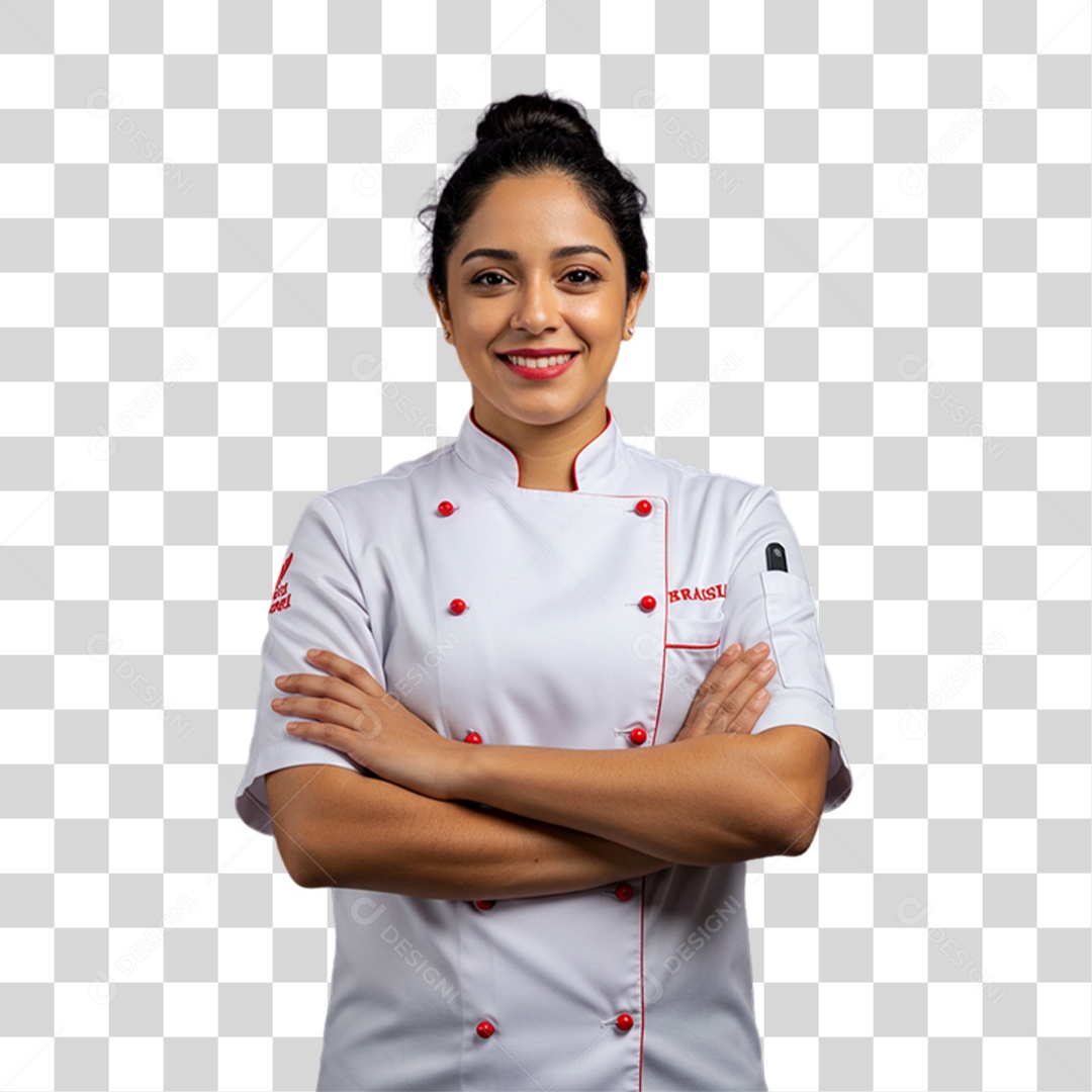 Cozinheira de Uniforme PNG Transparente