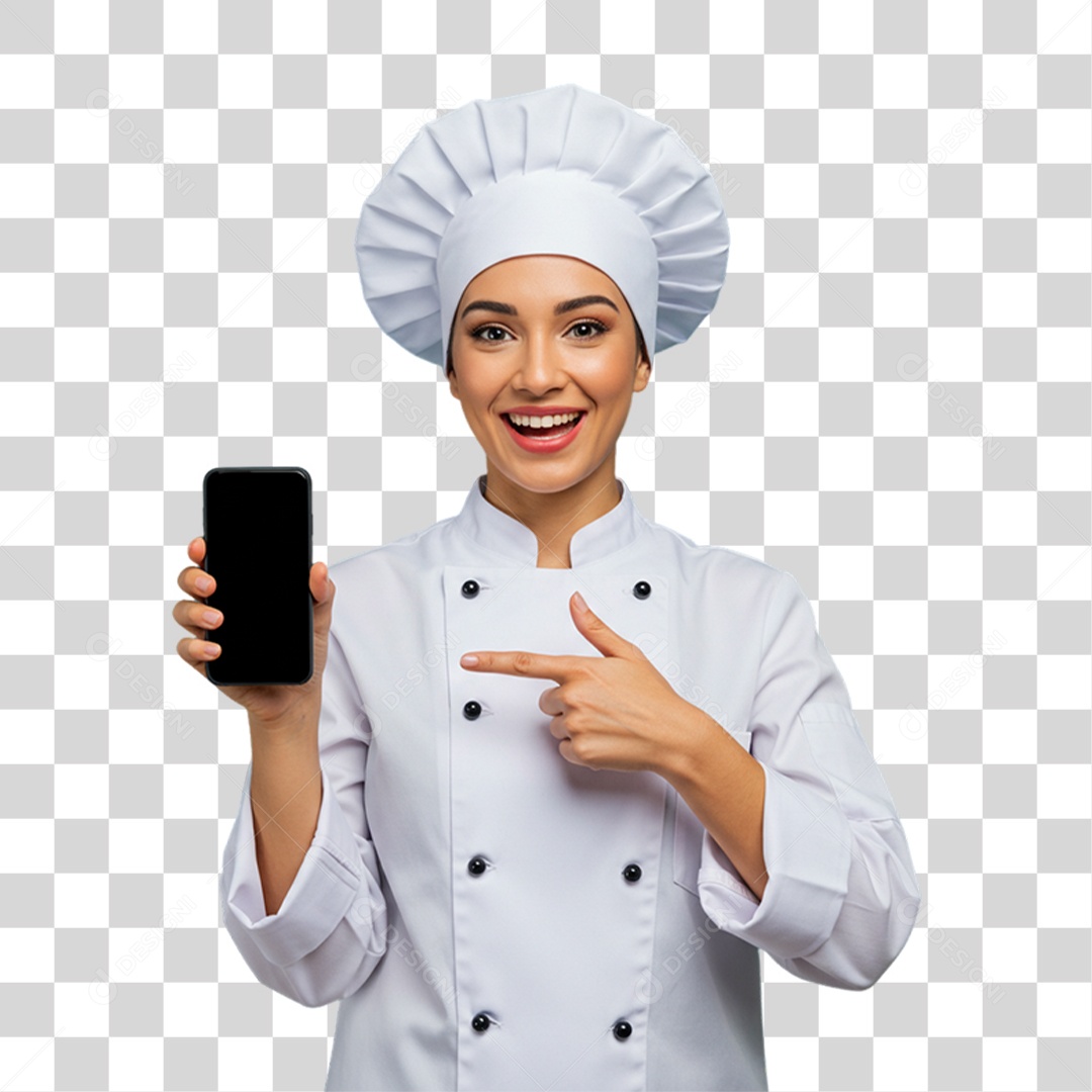 Cozinheira de Uniforme PNG Transparente