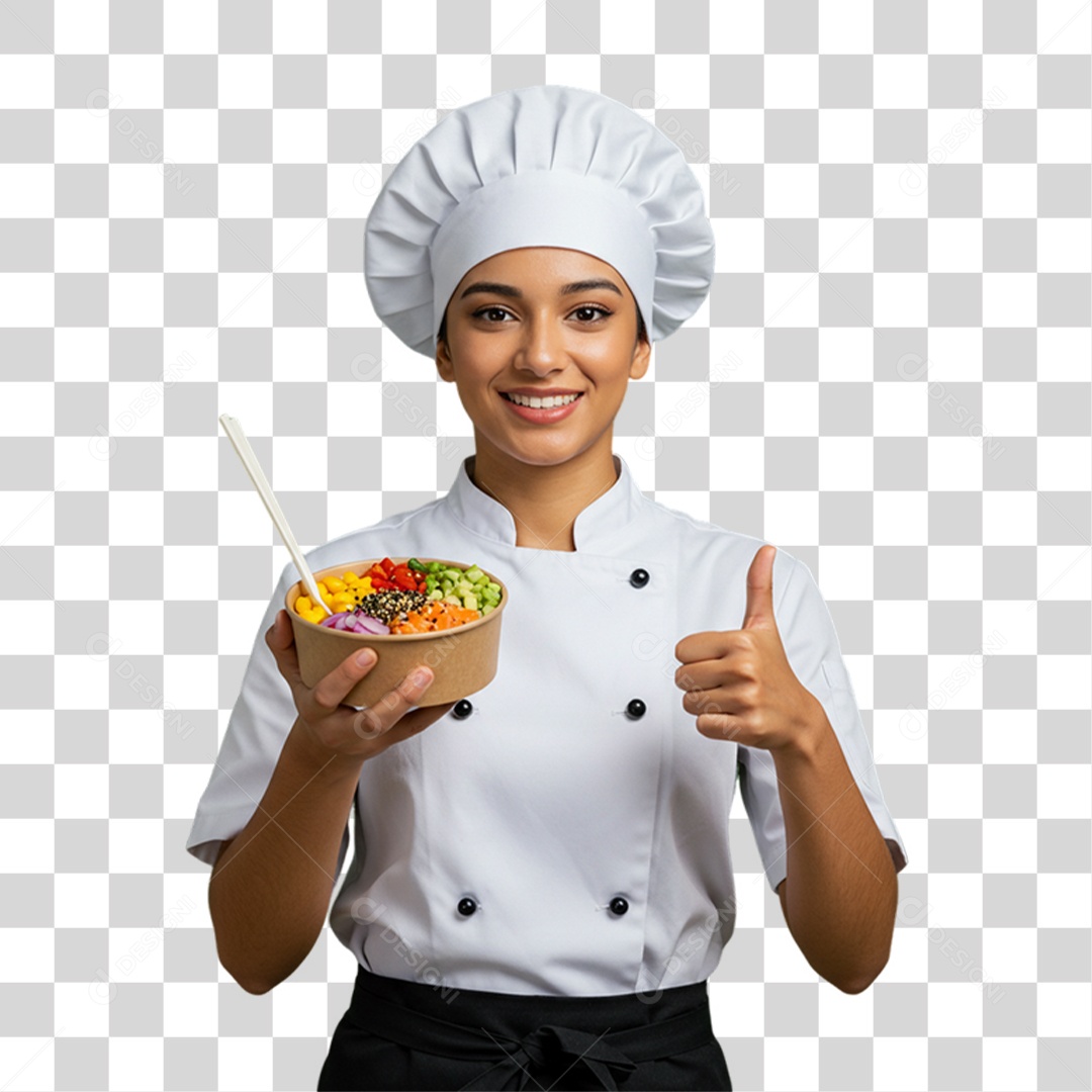 Cozinheira de Uniforme PNG Transparente