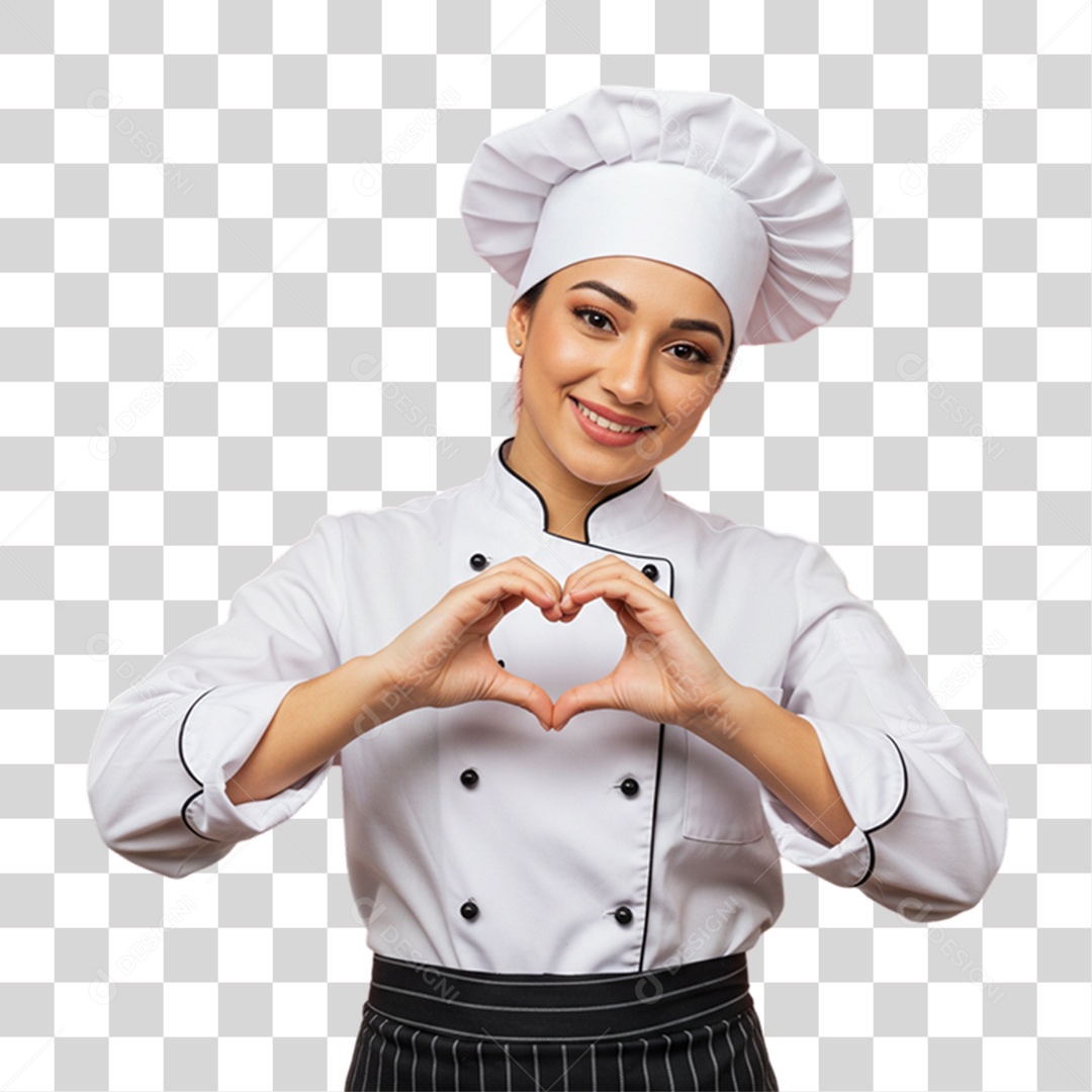 Cozinheira de Uniforme PNG Transparente