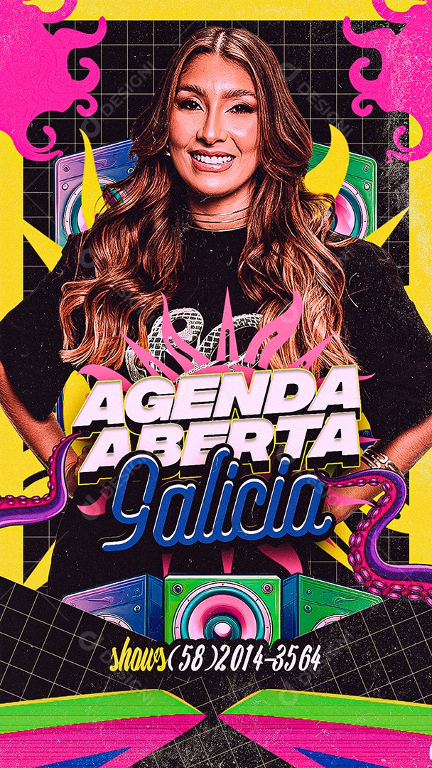 Story Flyer Agenda Aberta Social Media PSD Editável