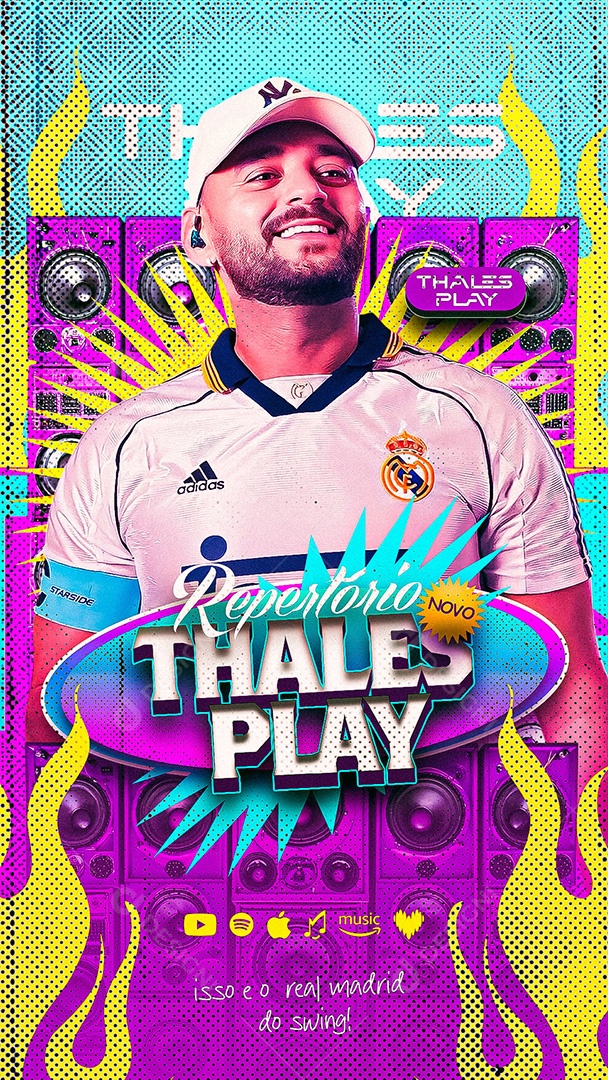 Story Flyer Repertório novo Thales Play Social Media PSD Editável