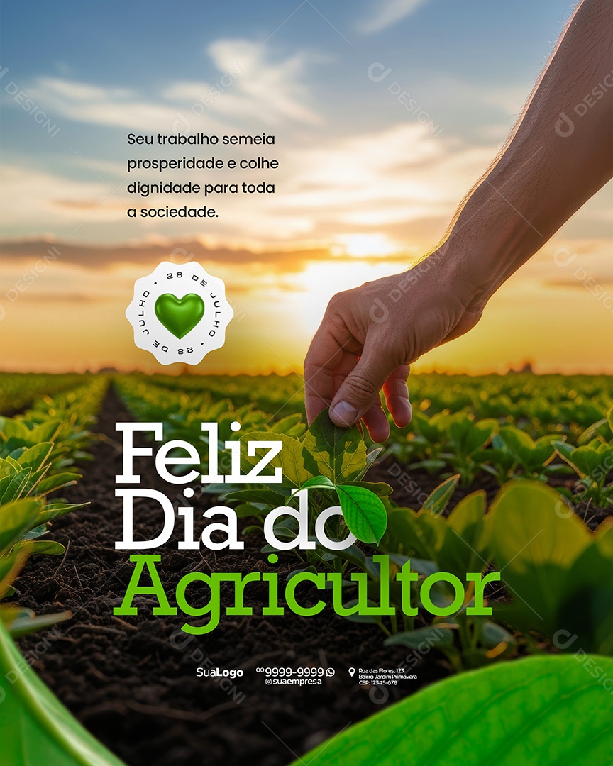 Dia do Agricultor 28 de Julho Social Media PSD Editável