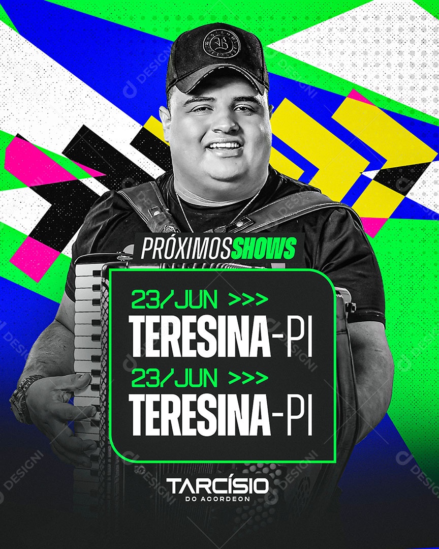 Agenda Próximos Shows Social Media PSD Editável