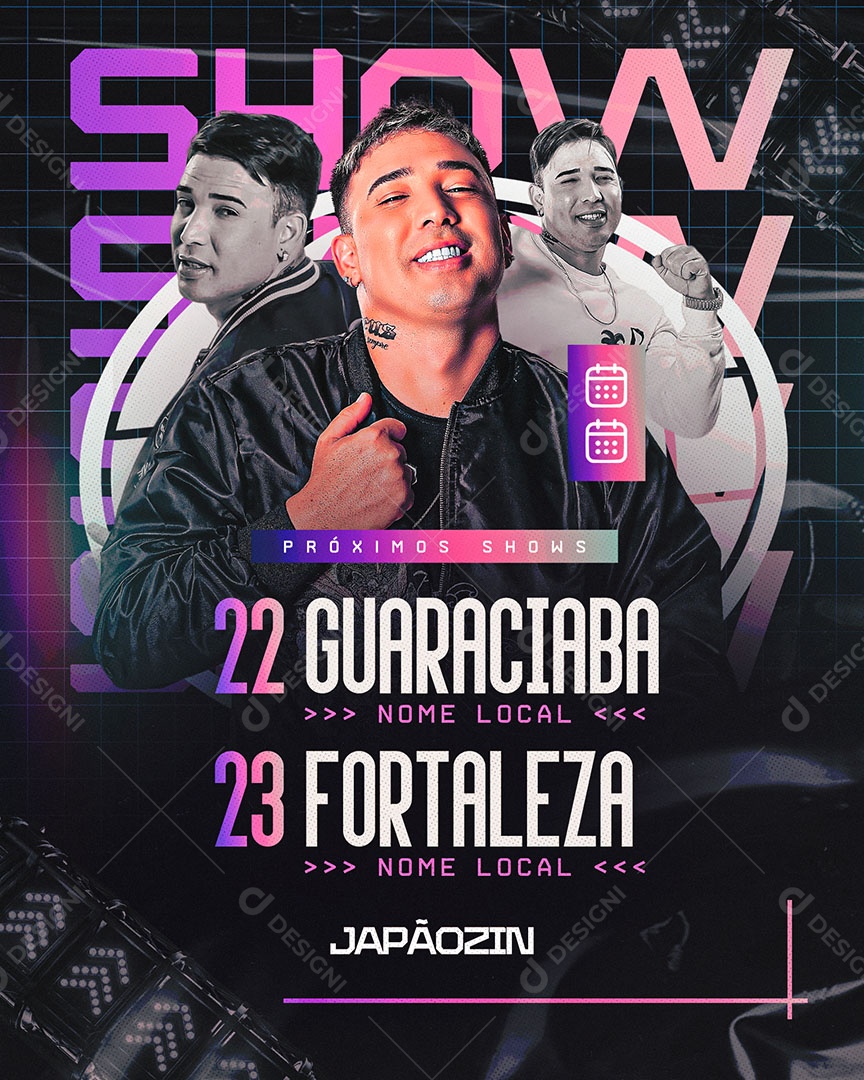 Show Japãozin Semanal Social Media PSD Editável