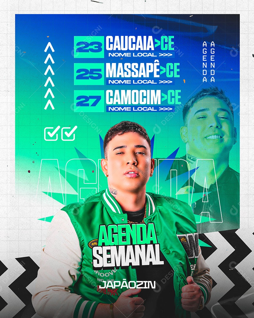 Agenda Semanal Social Media PSD Editável