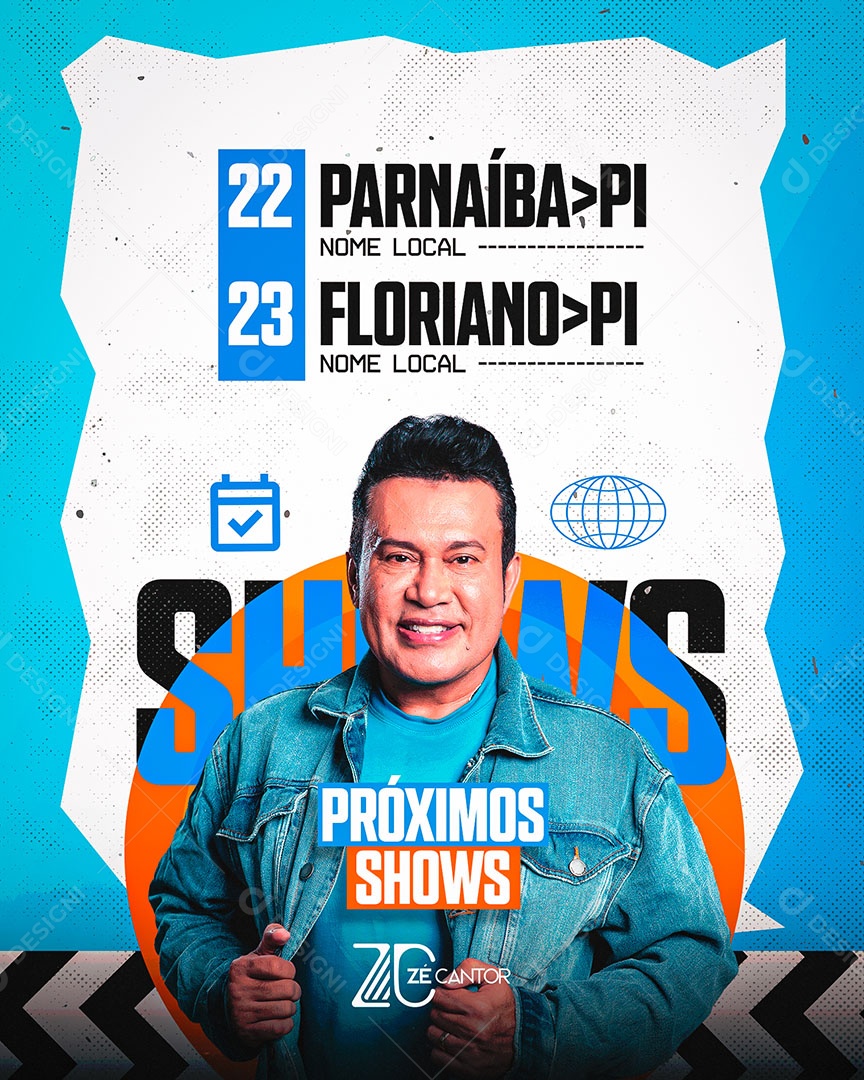 Agenda Próximos Shows Social Media PSD Editável