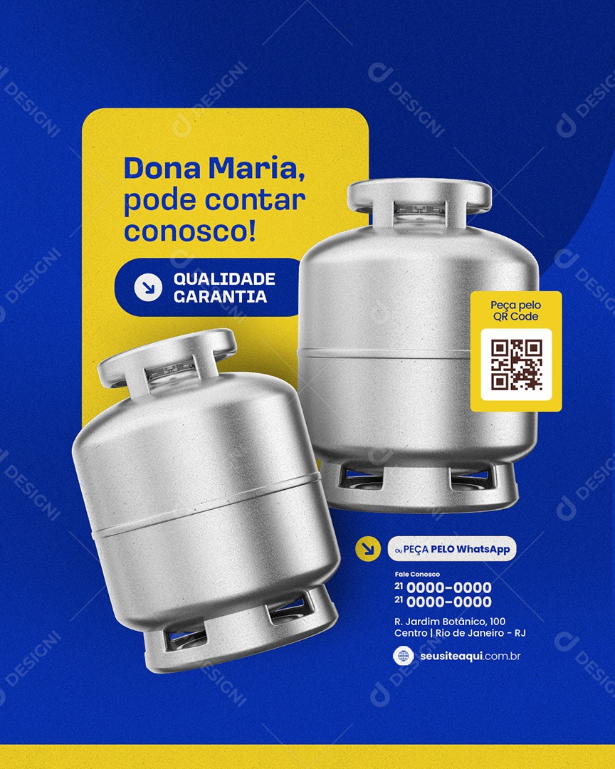 Distribuidor de Gás Qualidade Garantida Social Media PSD Editável