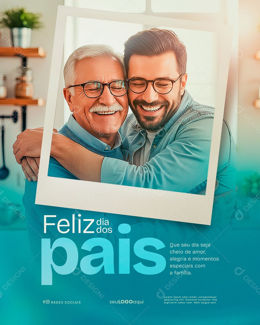 Feliz Dia Dos Pais 11 de Agosto Social Media PSD Editável