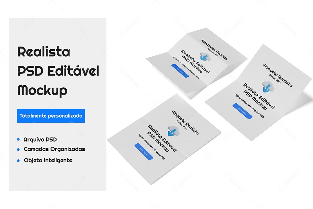 Mockup Papel A4 PSD Editável