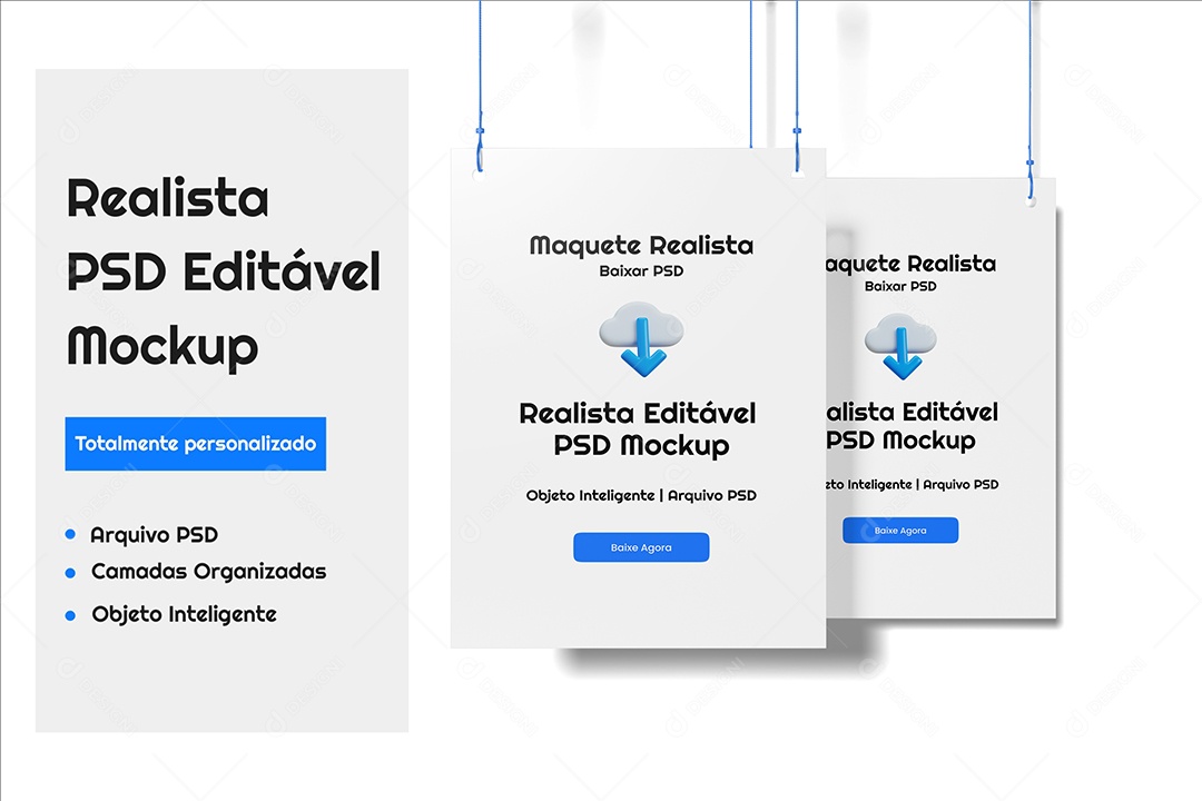 Mockup Papel A4 PSD Editável