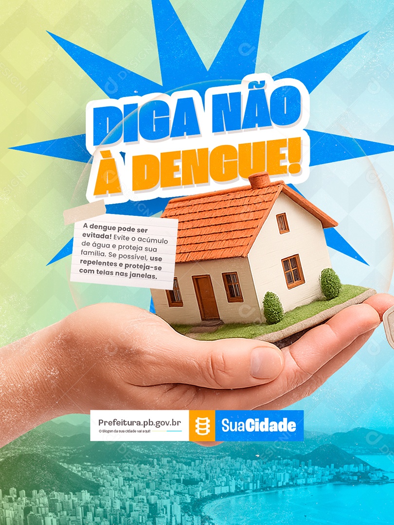 Prefeitura Diga Não à Dengue Social Media PSD Editável