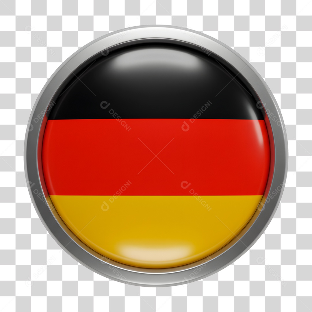 Botão com Bandeira da Alemanha PNG Transparente