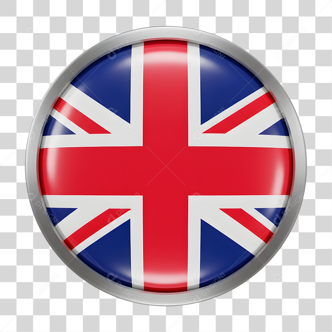 Botão com Bandeira da Austrália PNG Transparente