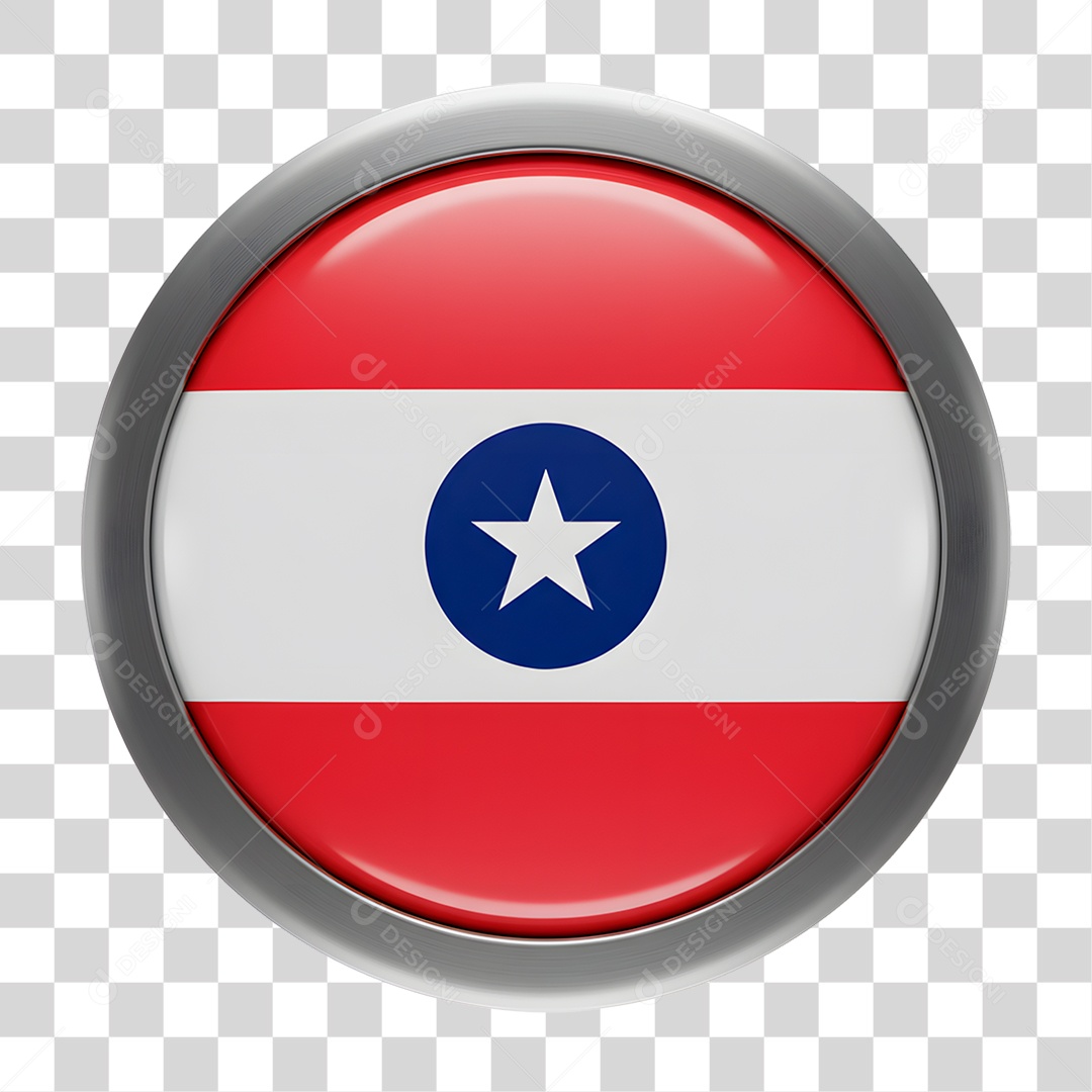 Botão com Bandeira do Chile PNG Transparente