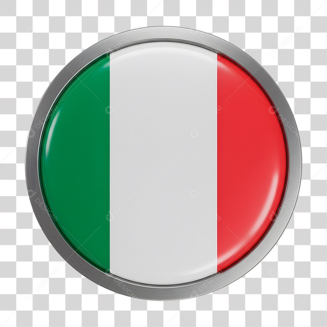 Botão com Bandeira do México PNG Transparente